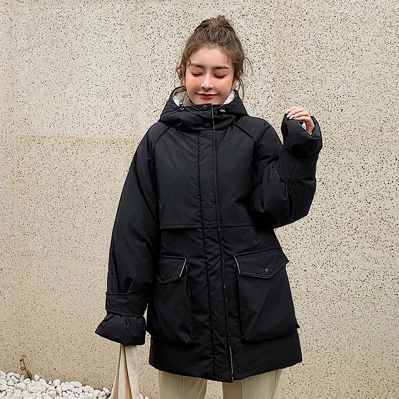 Женские короткие парки свободные пуховые хлопковые пальто зимние женские куртки