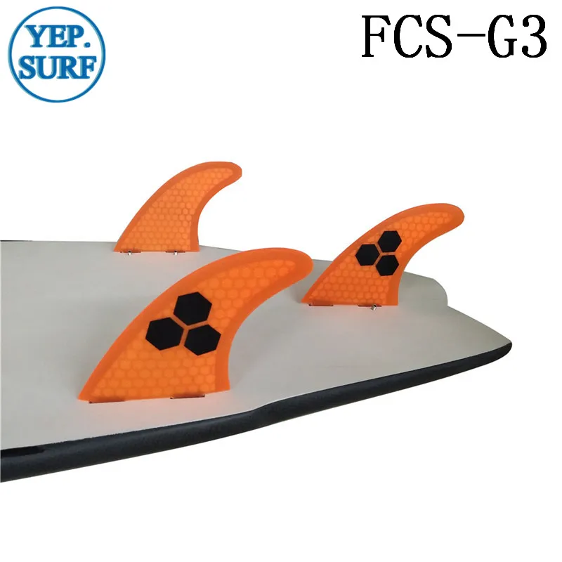 Плавник для серфинга FCS G3 Fin сотовый плавник доски оранжевый цвет Серфинг квилhas