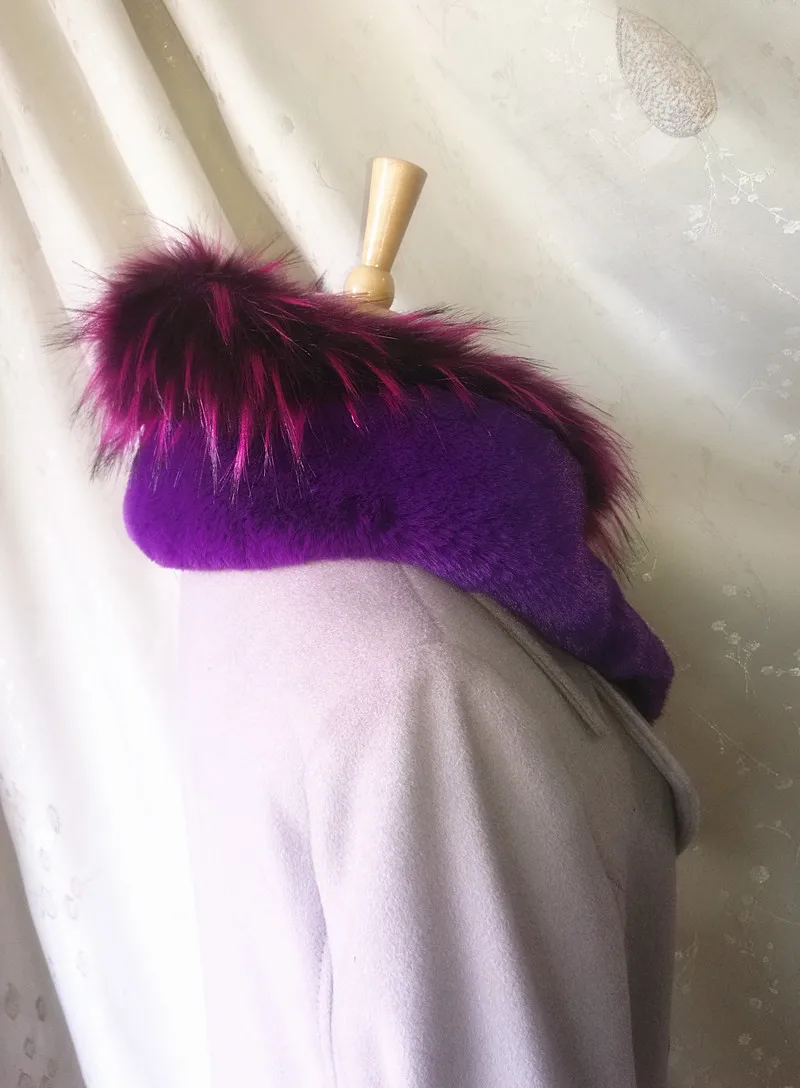 Модный шарф-снуд из искусственного меха для женщин снуд элегантный роскошный искусственный Лисий мех храп для женщин меховой воротник бесконечный шейный шарф