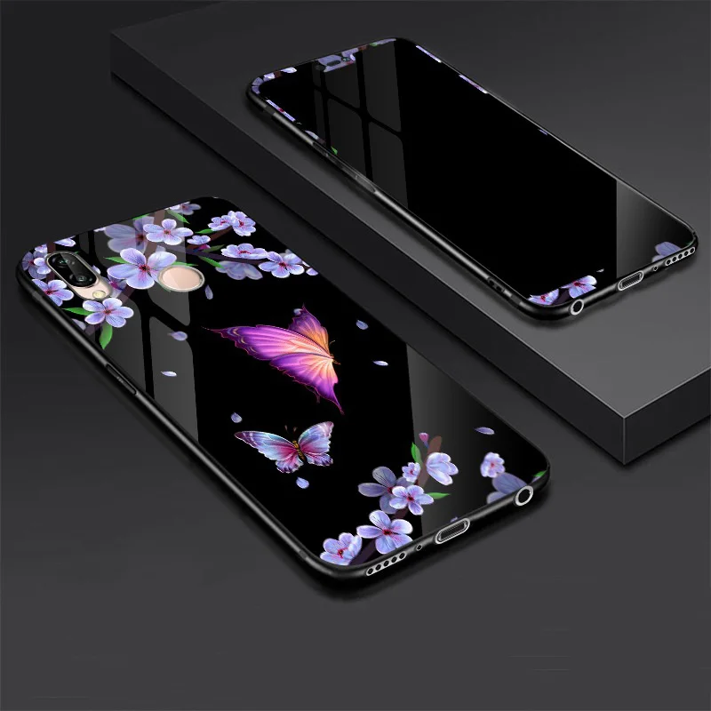 Роскошный чехол из закаленного стекла для Xiaomi Mi 8 A2 Redmi 6 6A S2 задняя крышка с