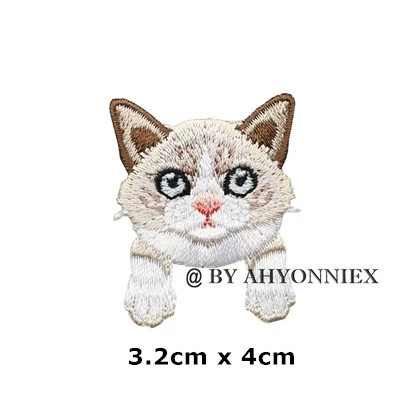 cat C 1 шт. милый Чихуахуа Шиба собака патч детская одежда нашивки рюкзак украшение маленькая аппликация маленькая кошка железная нашивка - Цвет: cat C