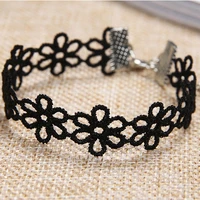 low price multilayer weaving black velvet belt lace braceletcontracted lovers women silk lace bracelet jewelry