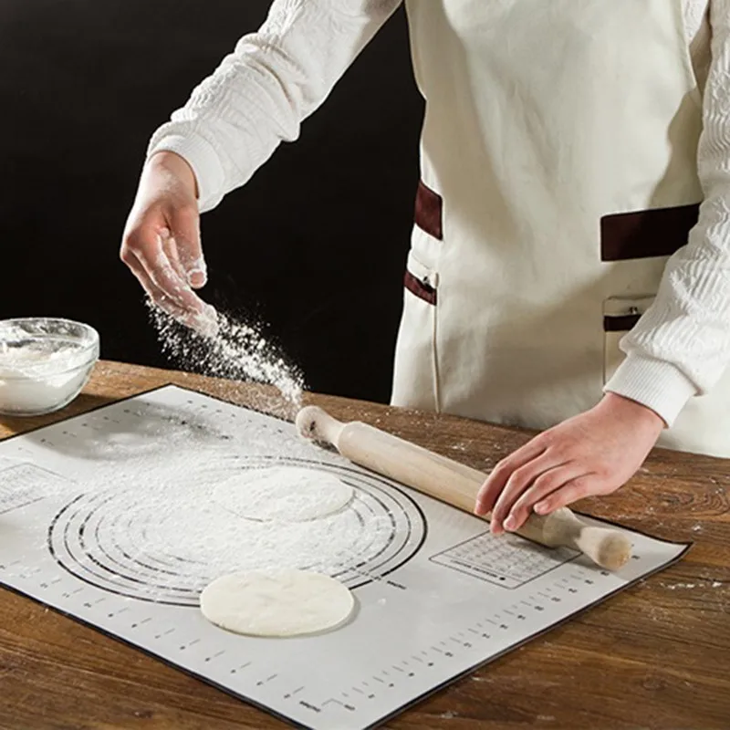 60 см Большой размер силиконовый коврик для выпечки замеса теста со шкалой