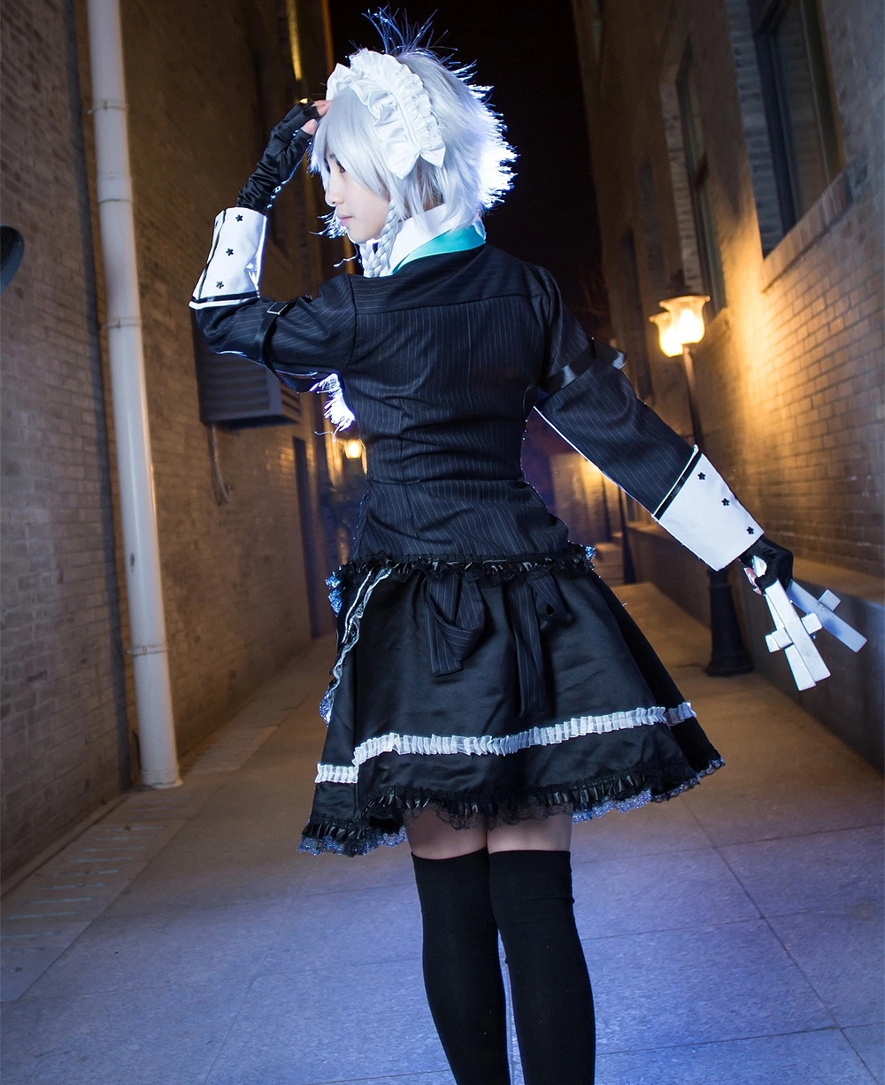 Костюм для косплея изайои Сакуя аниме костюм горничной Touhou Project|anime maid costumes|cosplay