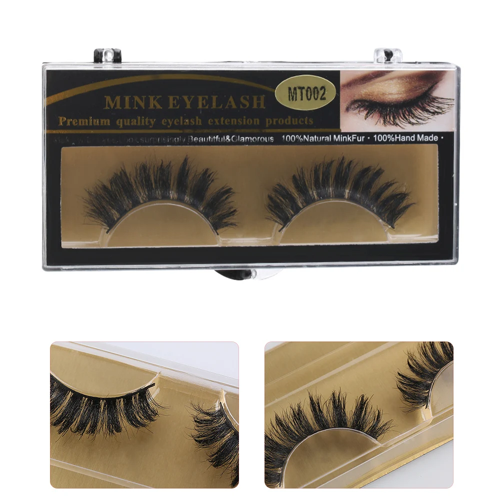 1 пара сексуальные 3D мягкие натуральные конские волосы накладные ресницы грязные