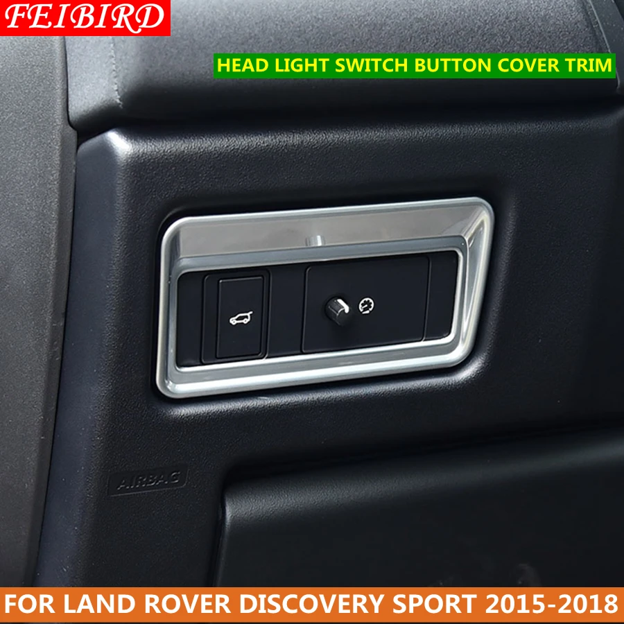 

For Land Rover Discovery Sport 2015 2016 2017 2018 Interior Styling Head Light Rear Tailgate Door Button Decor Frame Cover Trim