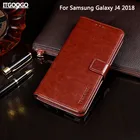 Чехол для Samsung Galaxy J4 2018, кожаный чехол-книжка высокого качества для Samsung J4 2018 J400, чехол, чехол для телефона