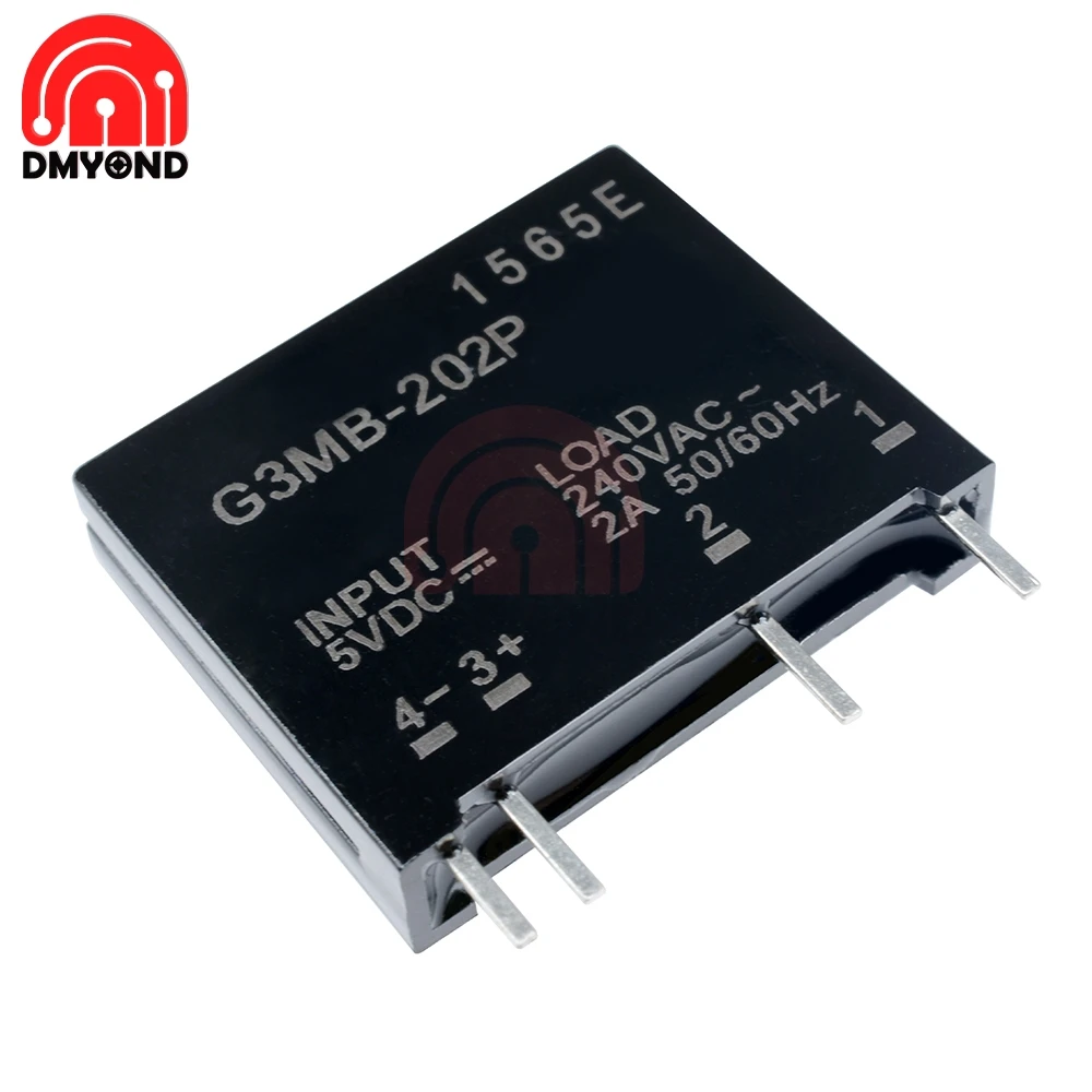 G3MB 202P DC AC 5V плата релейного модуля PCB SSR In Out 240V 2A твердотельное релейное модульное