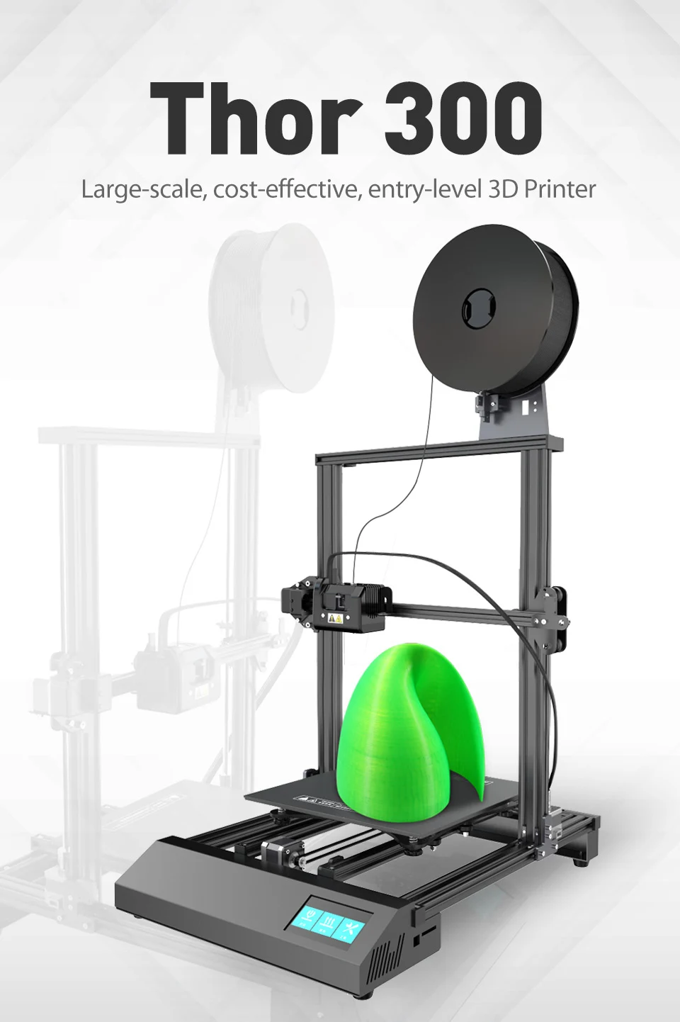 Flashforge THor DIY kit 3d принтер большого размера 300*300*400 мм Высокоточный 3D Drucker