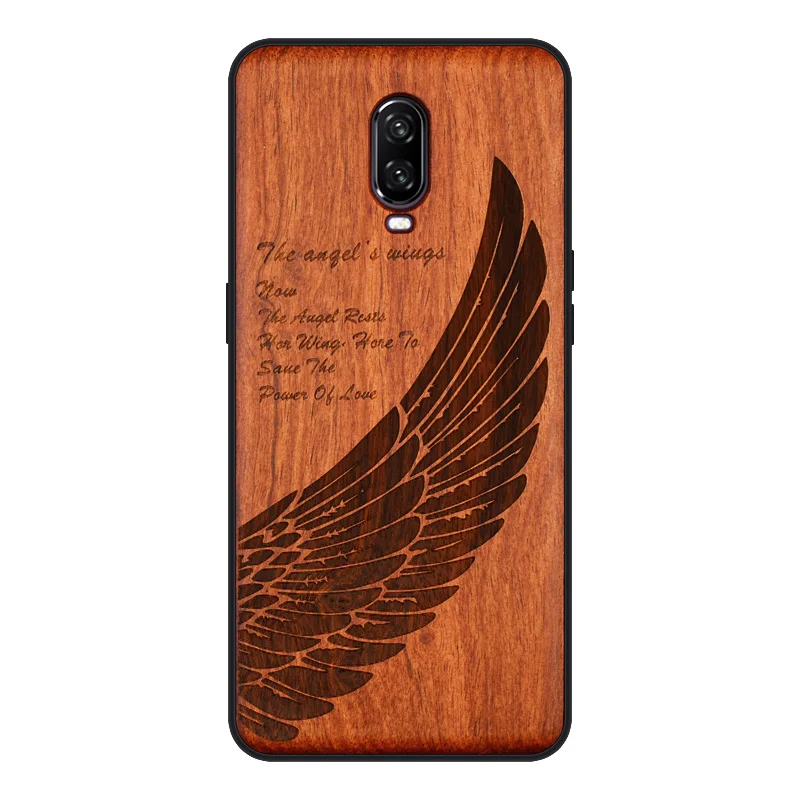 Новый роскошный чехол для Oneplus 6 t из натурального дерева 5T палисандр ТПУ