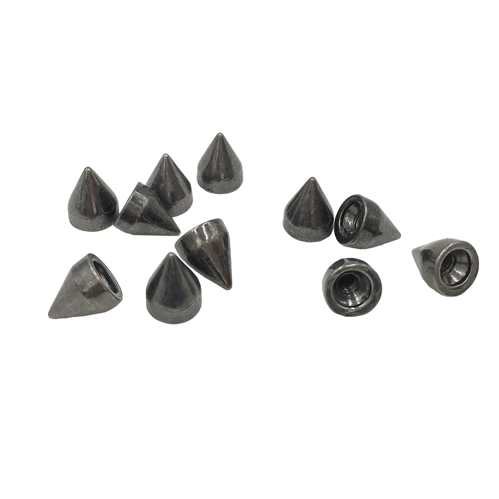 7*9 мм 100 комплект пистолет черный панк шипы из сплава конусные винты