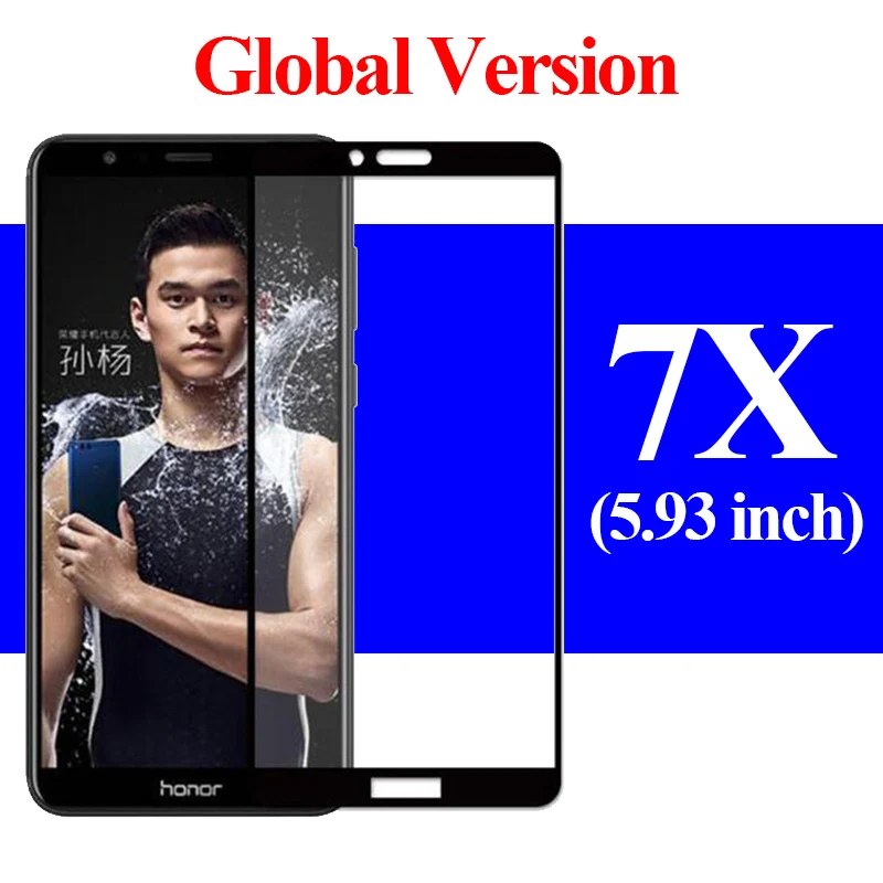 Global 7X Защитное стекло на Honor 7a pro 7c 8a 8x max 8c 7x7 s 8 a c x Для huawei xonor armor закаленное защитное стекло a7 c7 c8 - Цвет: Global 7X