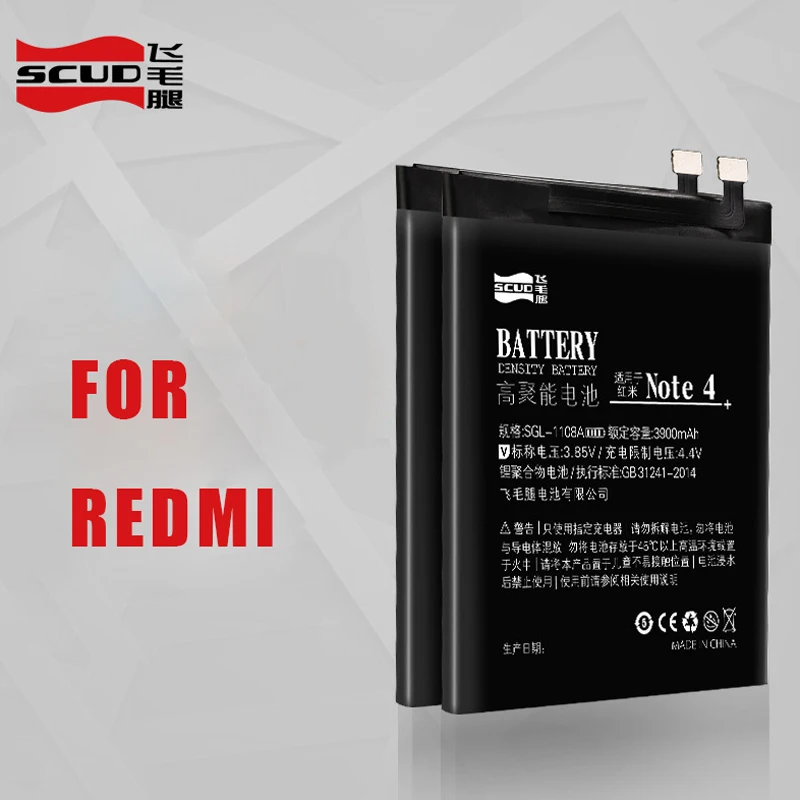 Для Xiaomi Redmi Note4 батарея новая для hongmi redmi note 4 Замена 3900mAh OEM SCUD литий XIAOMI