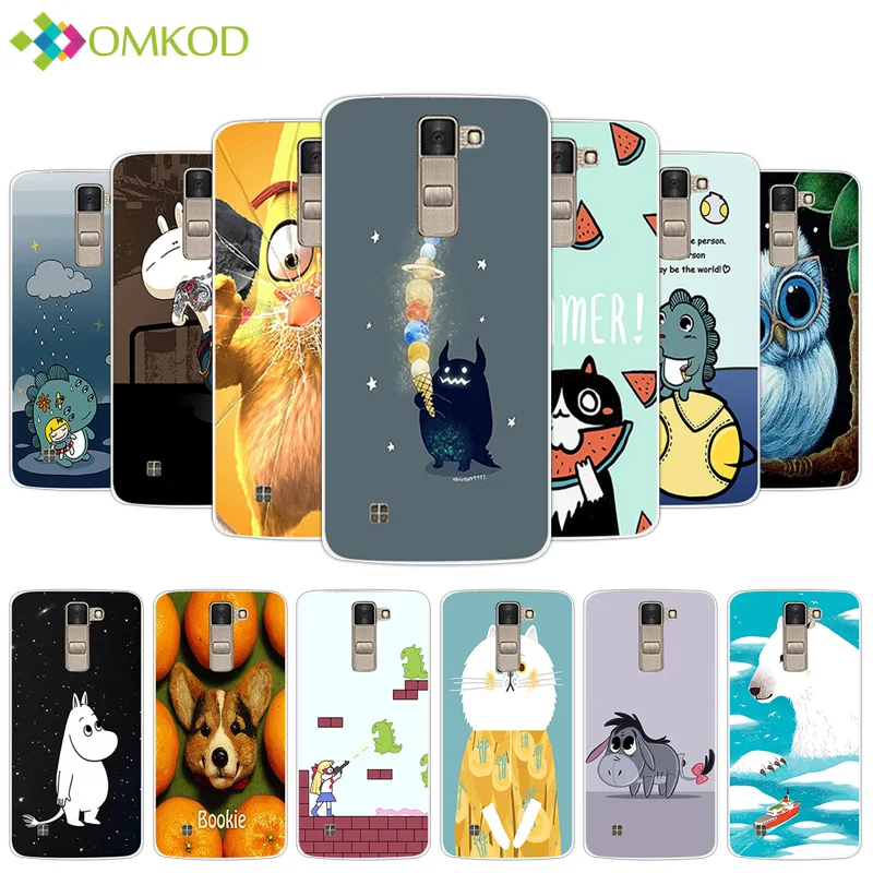 Защитный чехол для телефона LG K8 5 дюймов Lte K350 K350E K350N K 8 4G прозрачный милый бегемот