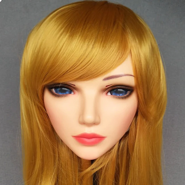 (Sha 01) Женская милая девочка каучуковые полуголовы Kigurumi BJD Eyes Crossdress Косплей