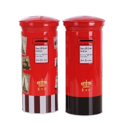 Back To School Gift Extra Large Tinplate Children's Piggy Bank British Postbox Home Decoration | Дом и сад