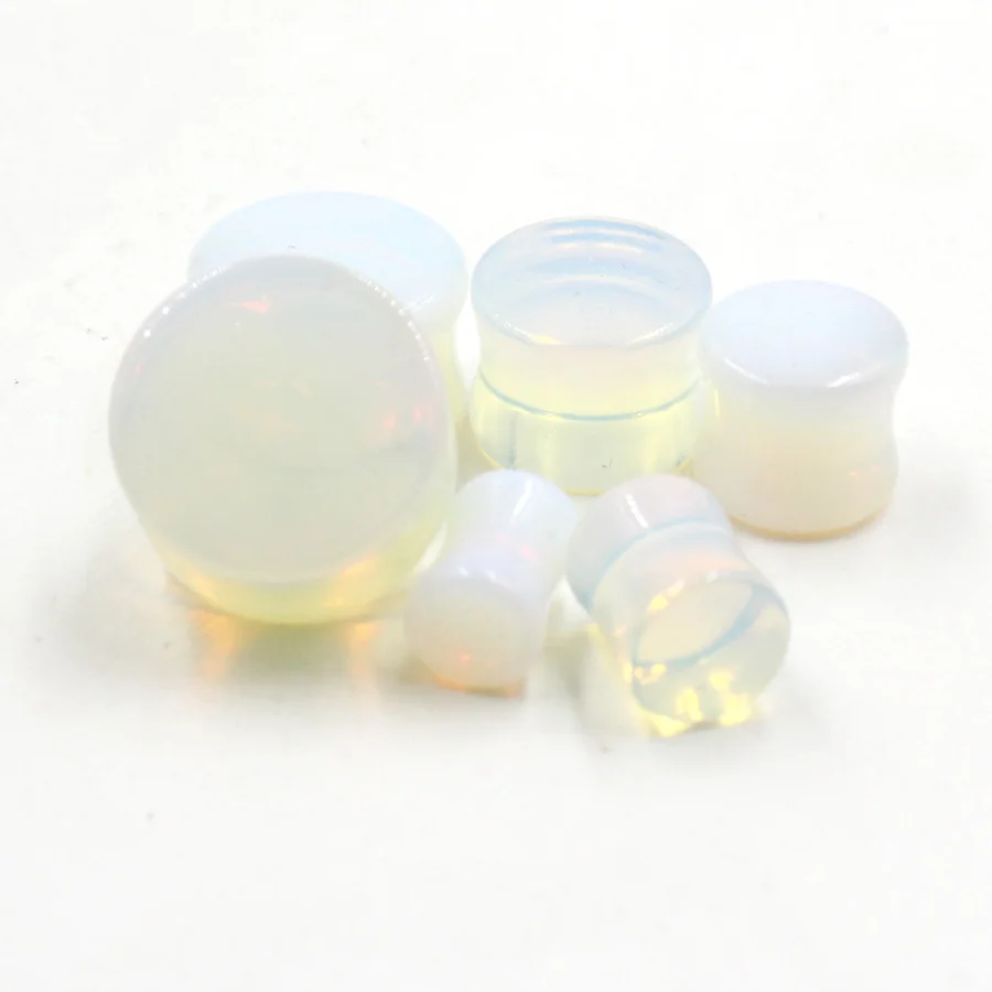 2 шт Камень круглые затычки для ушей тоннели Яркие модные опаловые