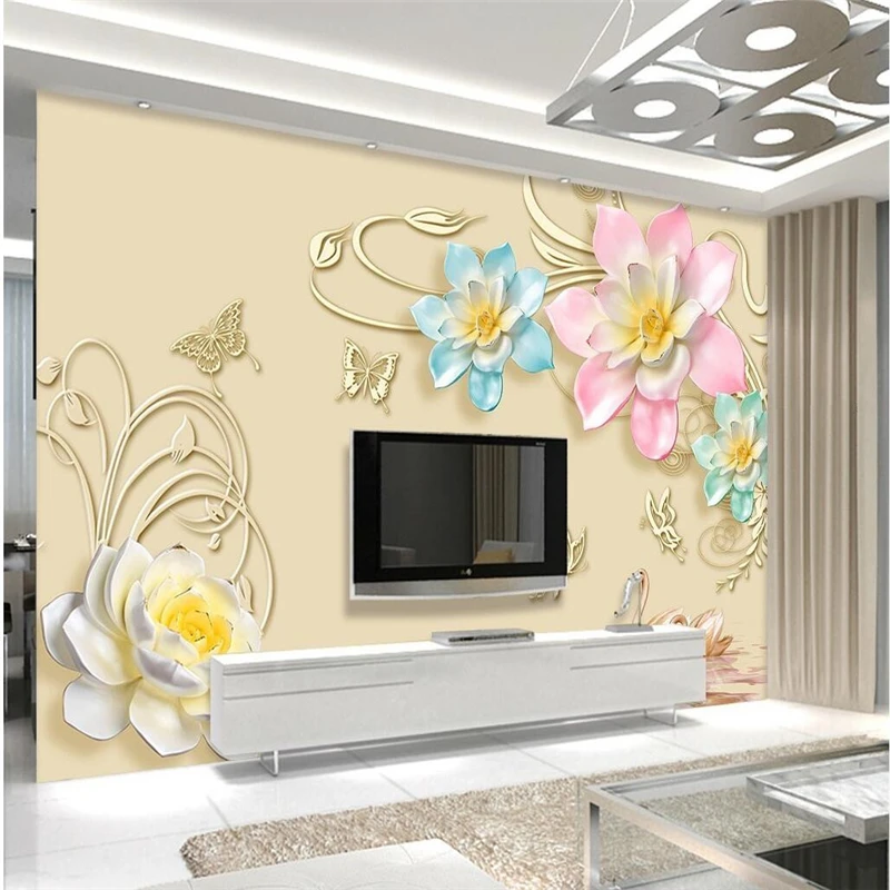 Beibehang пользовательские большие фотообои светильник Роскошные простые