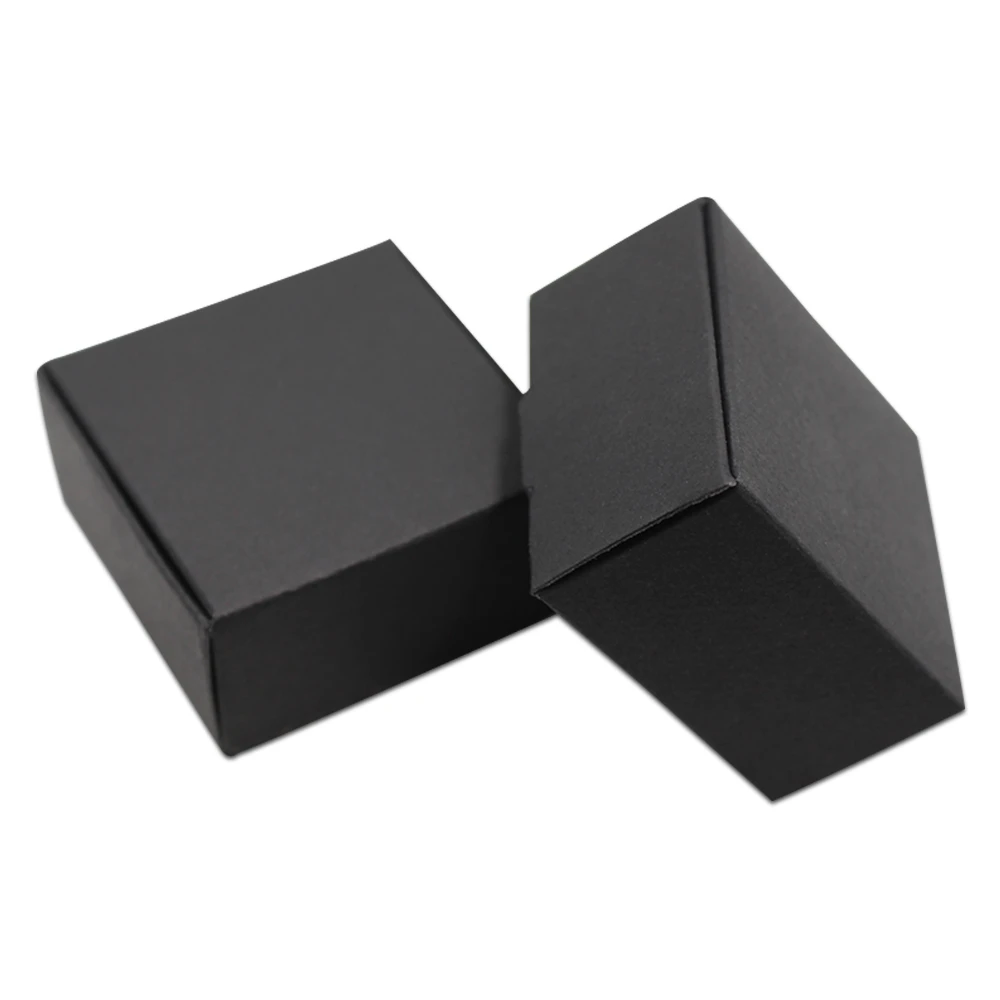 

100Pcs Small Size Black White Brown Kraft Paper Package Box Small DIY Gift Handmade Soap Packing Box Cardboard Packaging Box