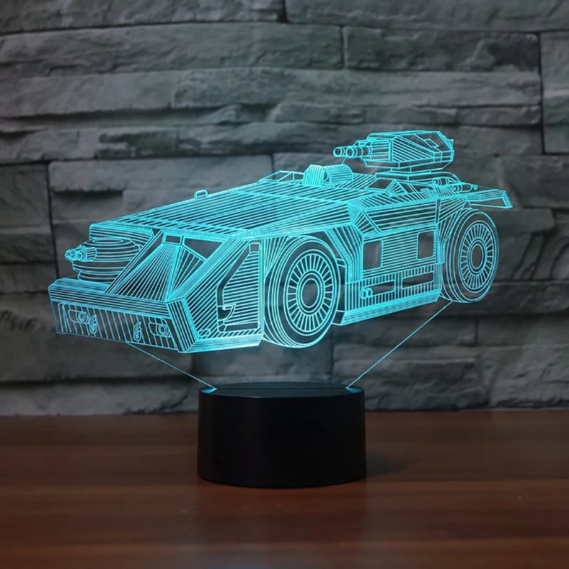 Креативные танки 3D ночник автомобиля форма визуальная лампа 7 цветов изменить сенсорный стол настольная лампа прикроватная лучший подарок для детей