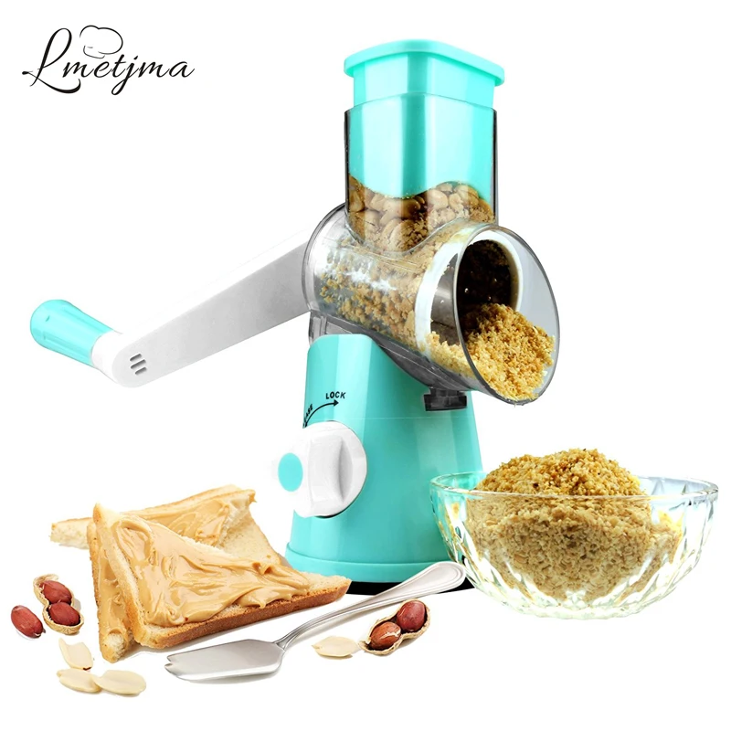 Круглая ручная Терка шинковка LMETJMA с 3 лезвиями из нержавеющей стали овощерезка