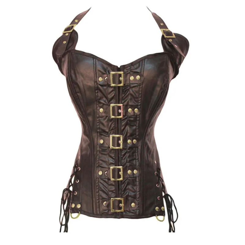 Корсет Женский черный кожаный для похудения|leather corset|black steampunk corsetsteampunk corset |