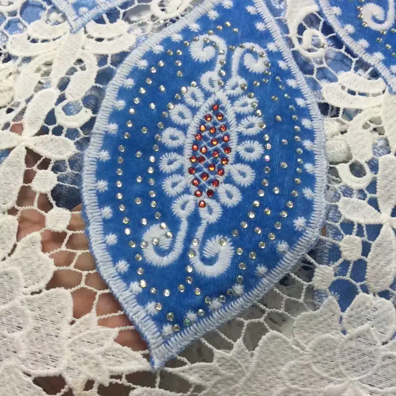 nigeria lace cord fabric 2018 High quality embroidered african guipure velvet fabrics for wedding party dress DS774 | Дом и сад