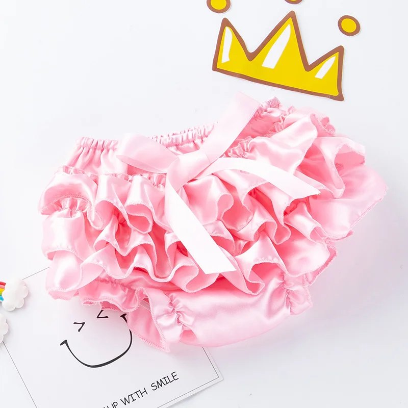pink Raisvern летние детские полипропиленовые трусы шорты для девочек и мальчиков одежда с оборками Младенцы Малыши Дети подгузник Нижнее белье - Цвет: pink