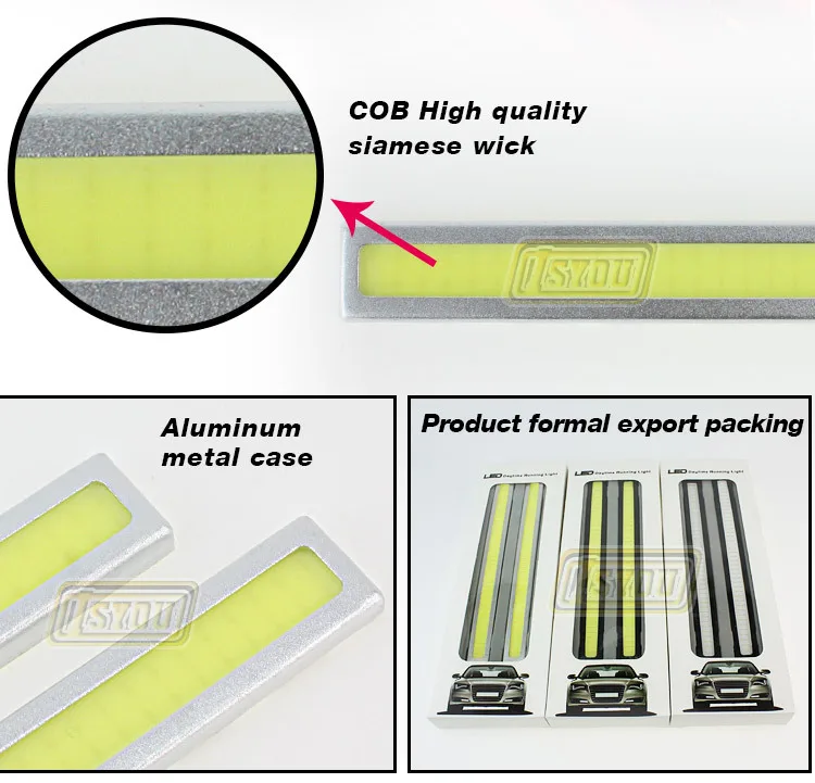 2 шт./лот 100% Водонепроницаемый вел DRL дневные Бег свет бар Парковка лампы для
