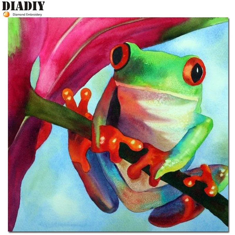 Яркая Круглая Алмазная вышивка 5D алмазная живопись сделай сам мультяшная