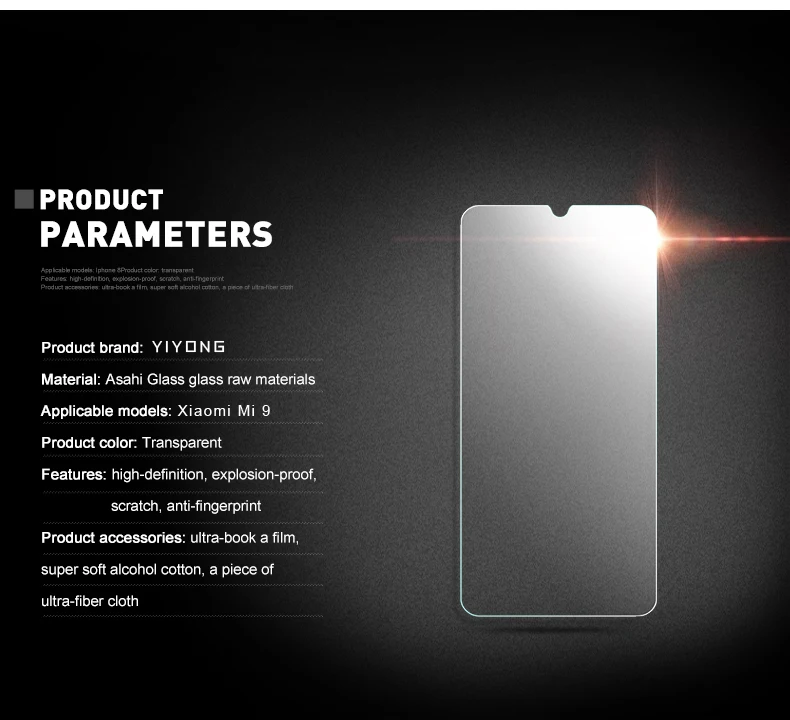 25 шт./лот YIYONG 2.5D стекло для Xiaomi mi 9 SE mi 8 Pro закаленное стекло Защита экрана для Xiaomi mi 9 9T 8 Lite 6 6X CC9 E стекло