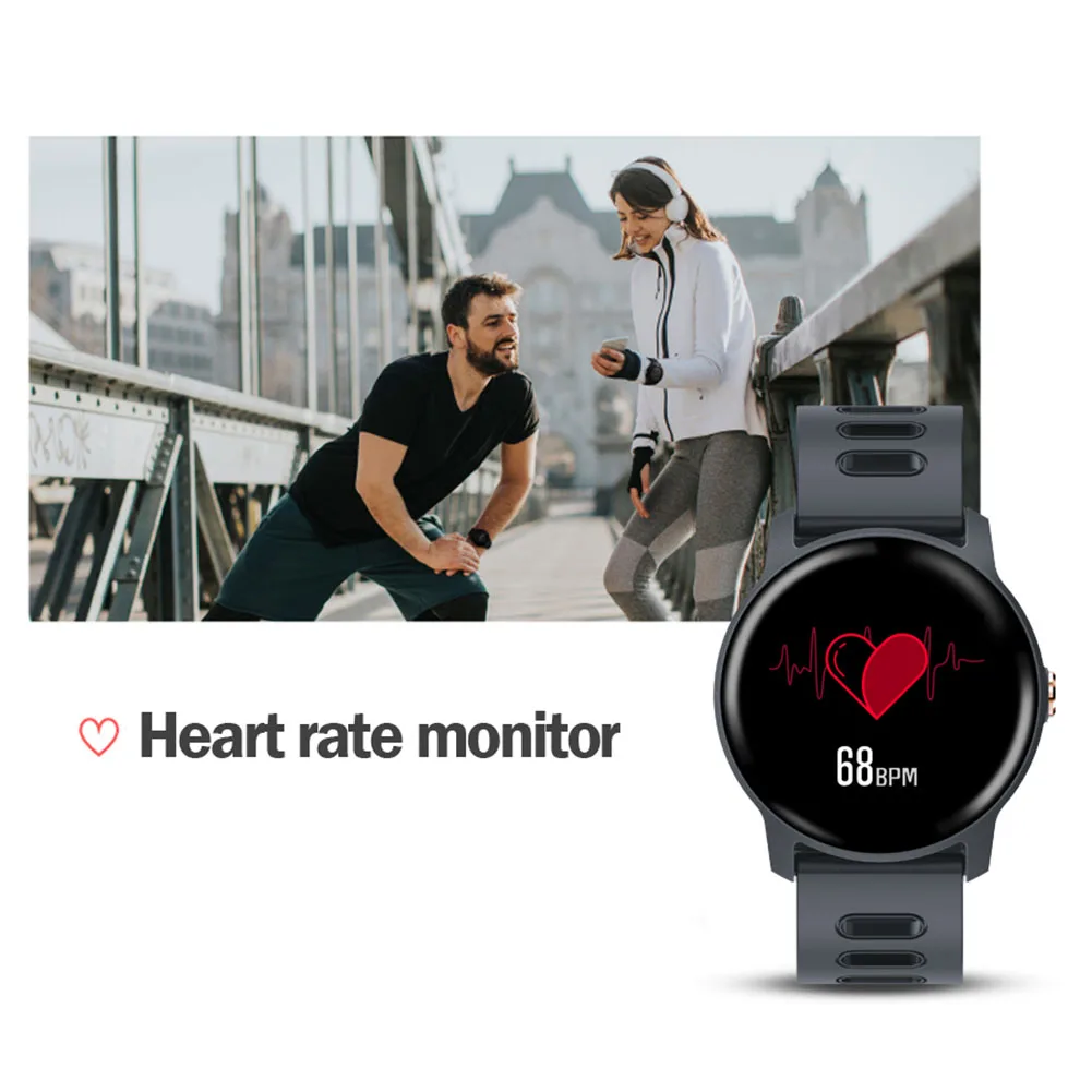 Мужские умные часы S 08 SENBONO IP68 фитнес-трекер пульсометр Шагомер Smartwatch для Android IOS черный водонепроницаемый телефон