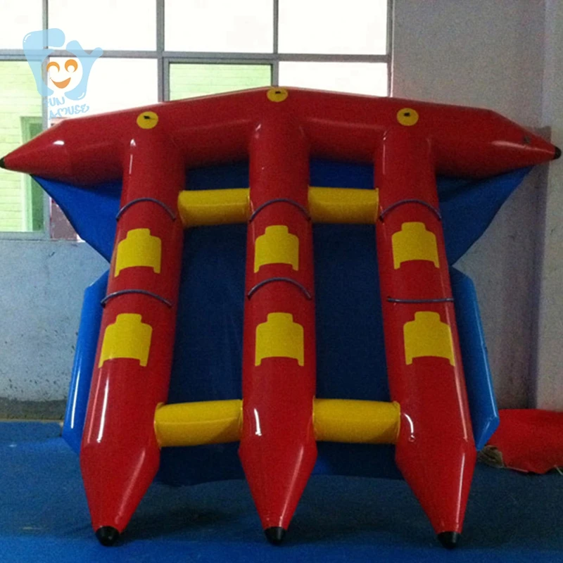 Двойная надувная Летающая Рыбная труба буксируемая рыбацкая лодка аквапарк |