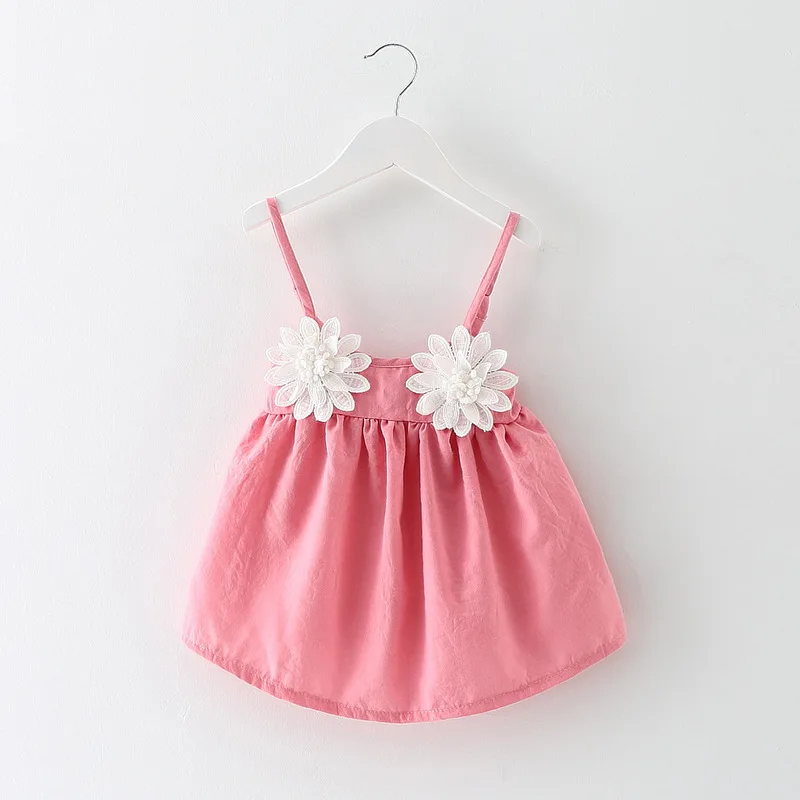 Новинка 2016 летние детские платья для девочек принцесс из 100% хлопка на бретельках