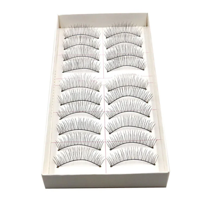 New 10 Pairs Long Thick Soft Handmade Fake False Eye Lash Makeup Extensions Korea hot sale false eyelashes G424 | Красота и здоровье