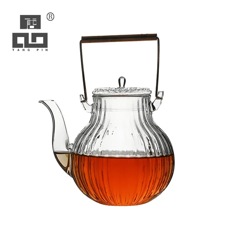 

TANGPIN heat-resistant glass teapot flower tea pot drinkware 600ml