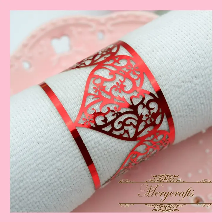 

NR03 Romantic Delicate Personalized Dinner Decorations Laser Cut Napkin Ring
