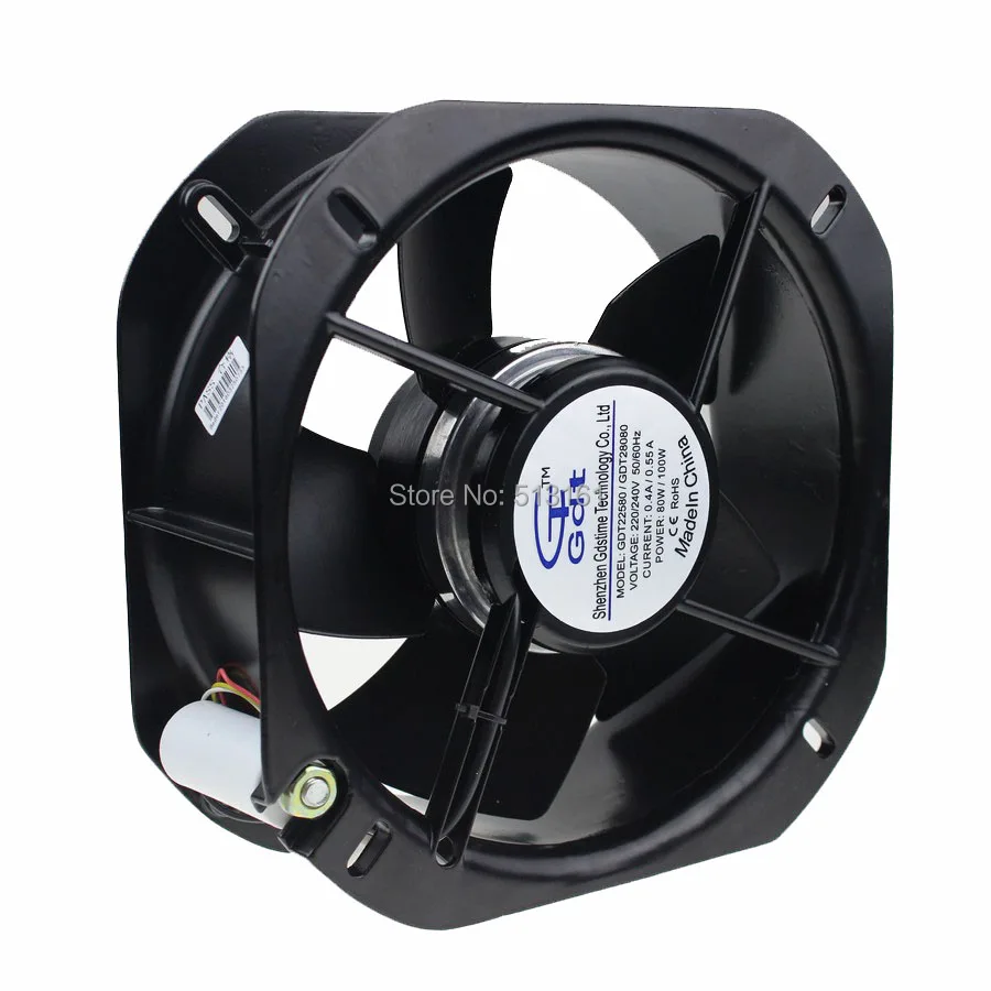 Gdstime 225 мм AC 220V 240V 225x225x80 MM осевой вентилятор охлаждения|cooling fan|220v cooling fanac fan |