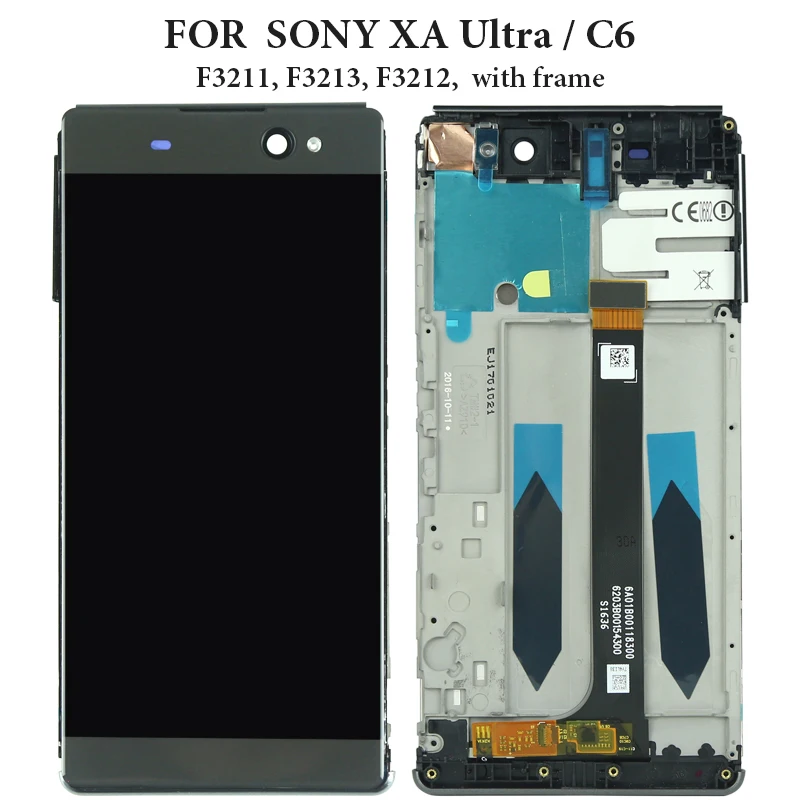 ЖК-дисплей 6 дюймов для Sony Xperia XA Ultra C6 F3211 сменный ЖК-экран совместимый с
