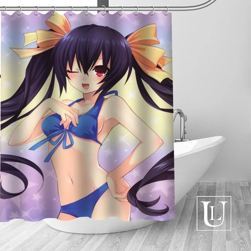 Сексуальные занавески для душа в стиле аниме девушек из полиэстера под заказ