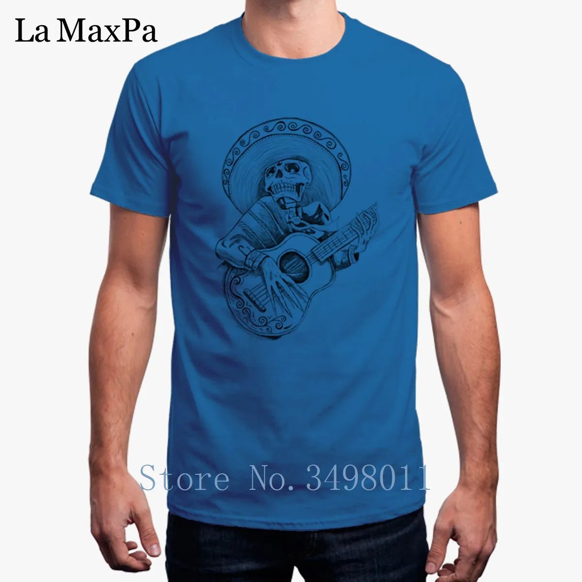 Футболка мужская с принтом мексиканской мариати черепа пения хлопок Размеры