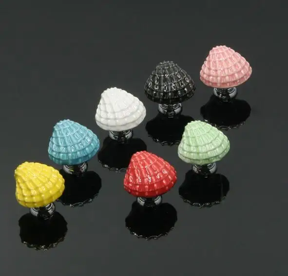 

Красочные керамические дозаторы ручка для двери в виде раковины Мебельная ручка ящик, ручки шкафа одежды шкаф ручки декоративные ручки кра...