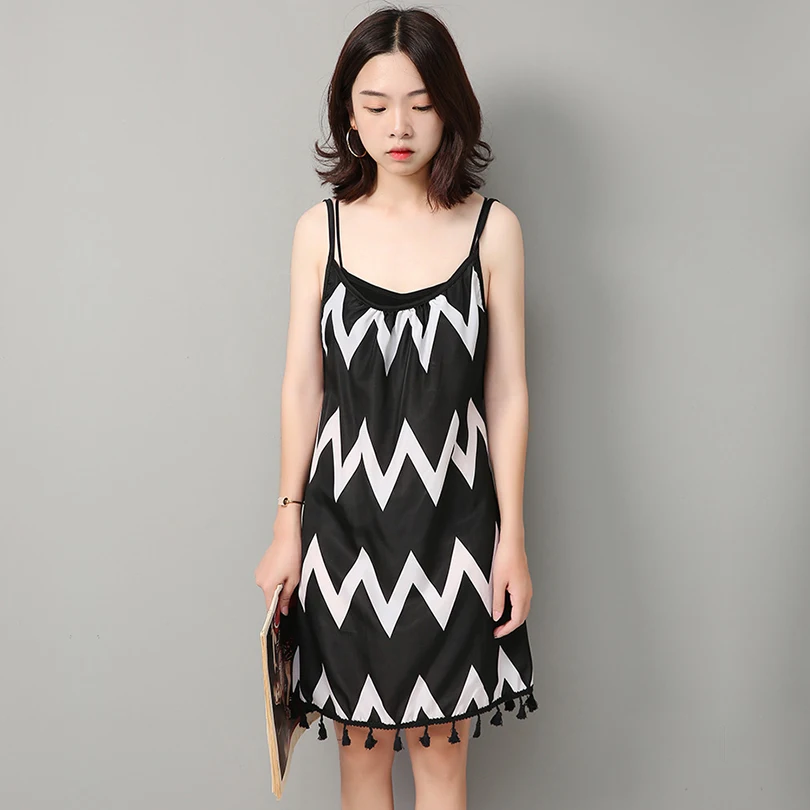 Yzfrks 2017 Для женщин пикантные чулок мини платье с кисточкой для девочек модные