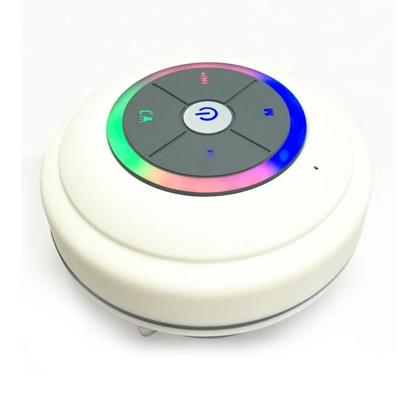 Водонепроницаемая bluetooth колонка для душа с присоской светодиодная подсветка fm