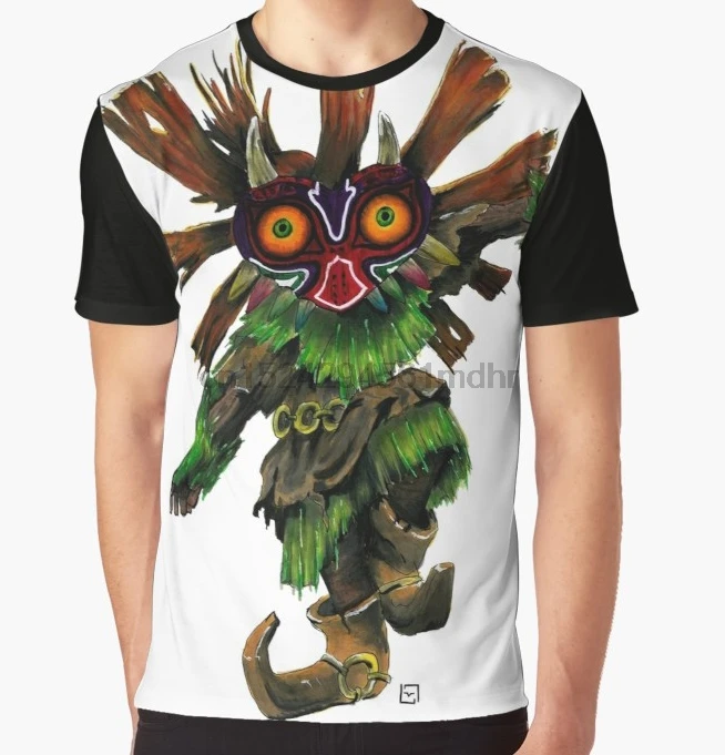 Футболка с принтом по всему миру Мужская футболка рисунком Majoras Mask Skull детские