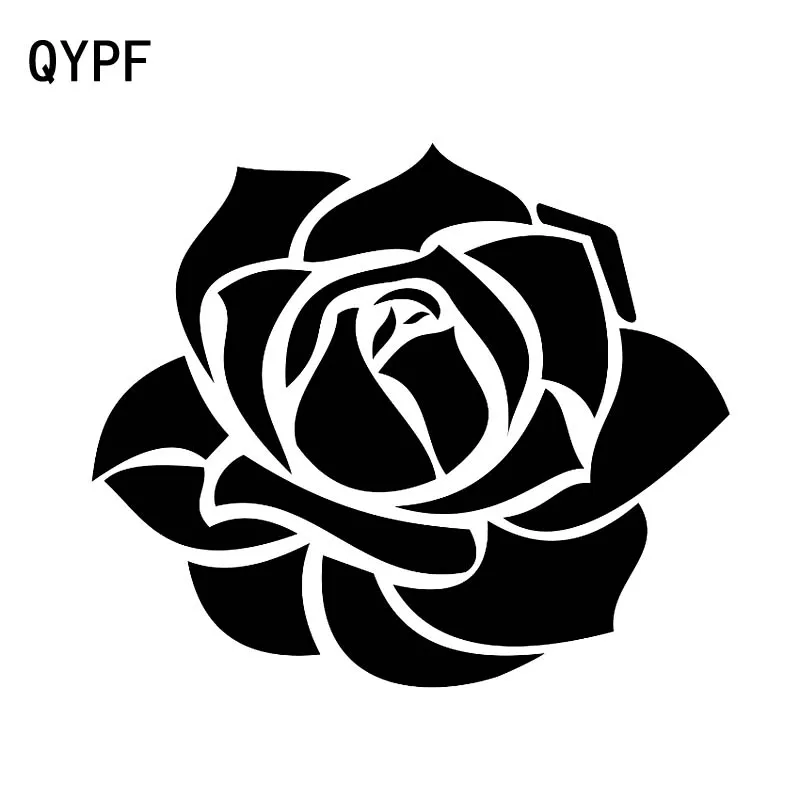

QYPF 15.9cm*13.5cm Quiet Elegant And Magnificen Flower Fresh Vinyl Car Sticker Decorative Chic Pattern C18-0563