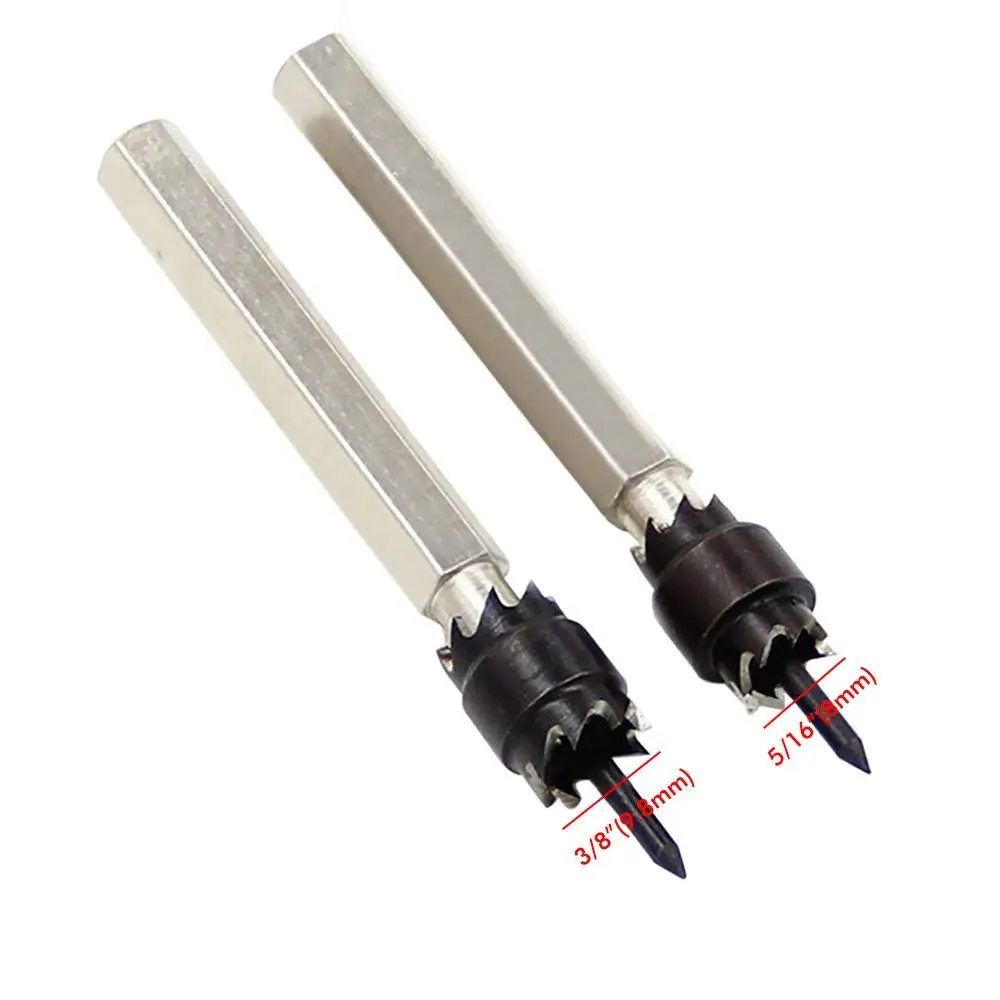 2pcs/set 3/8 inch 5/16 inch Double Sided Rotary Spot Weld Cutter Remover Drill Bits Cut Weld Work Tool Laser-Tack Removal