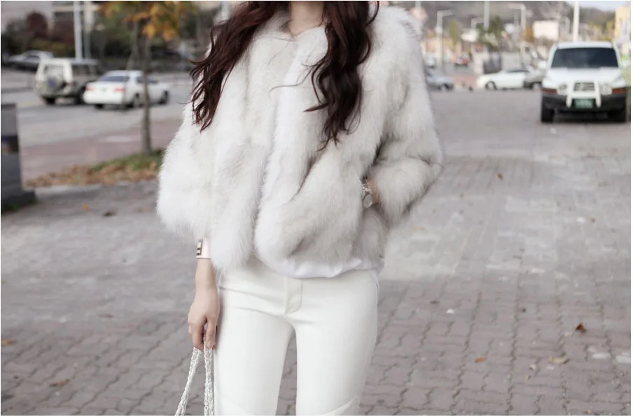 Новая черная натуральная Женская Роскошная куртка из натурального Лисьего меха