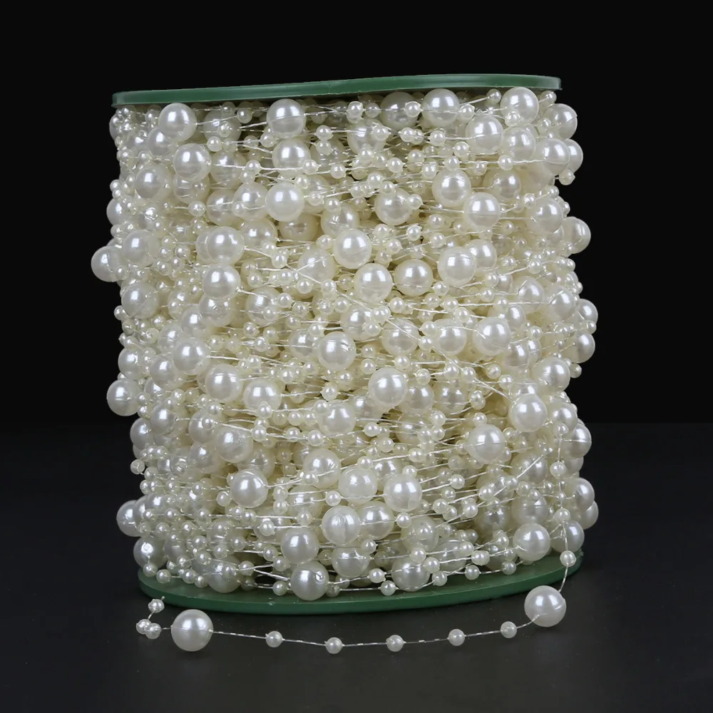 Рыболовная леска 5 метров цвета слоновой кости/белого искусственный жемчуг