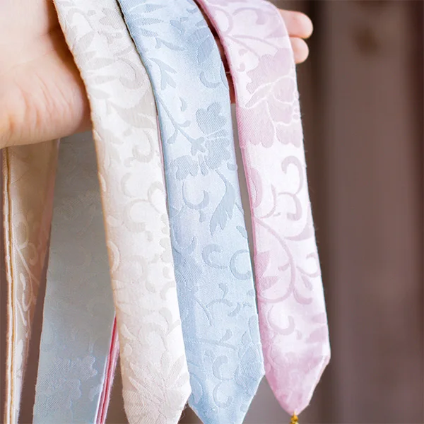 Gradual fringed jacquard hairband Ancient Chinese clothing super fairy streamer hair rope costume headdress